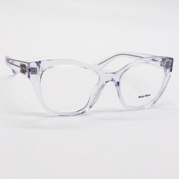NEW MIU MIU EYEGLASSES, MIU MIU WOMEN TRANSPARENT CAT EYE MU05XV 15Z1O1 - Picture 4 of 9